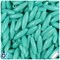 BeadTin Light Turquoise Opaque 19mm Spaghetti Plastic Craft Beads (150pcs)
